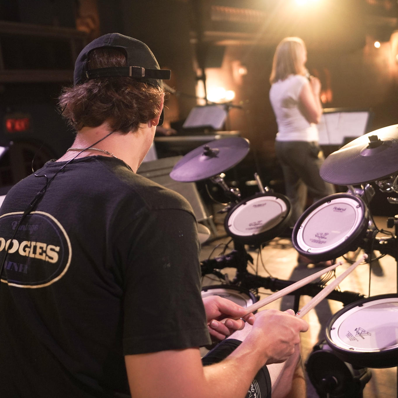 Josh on drums